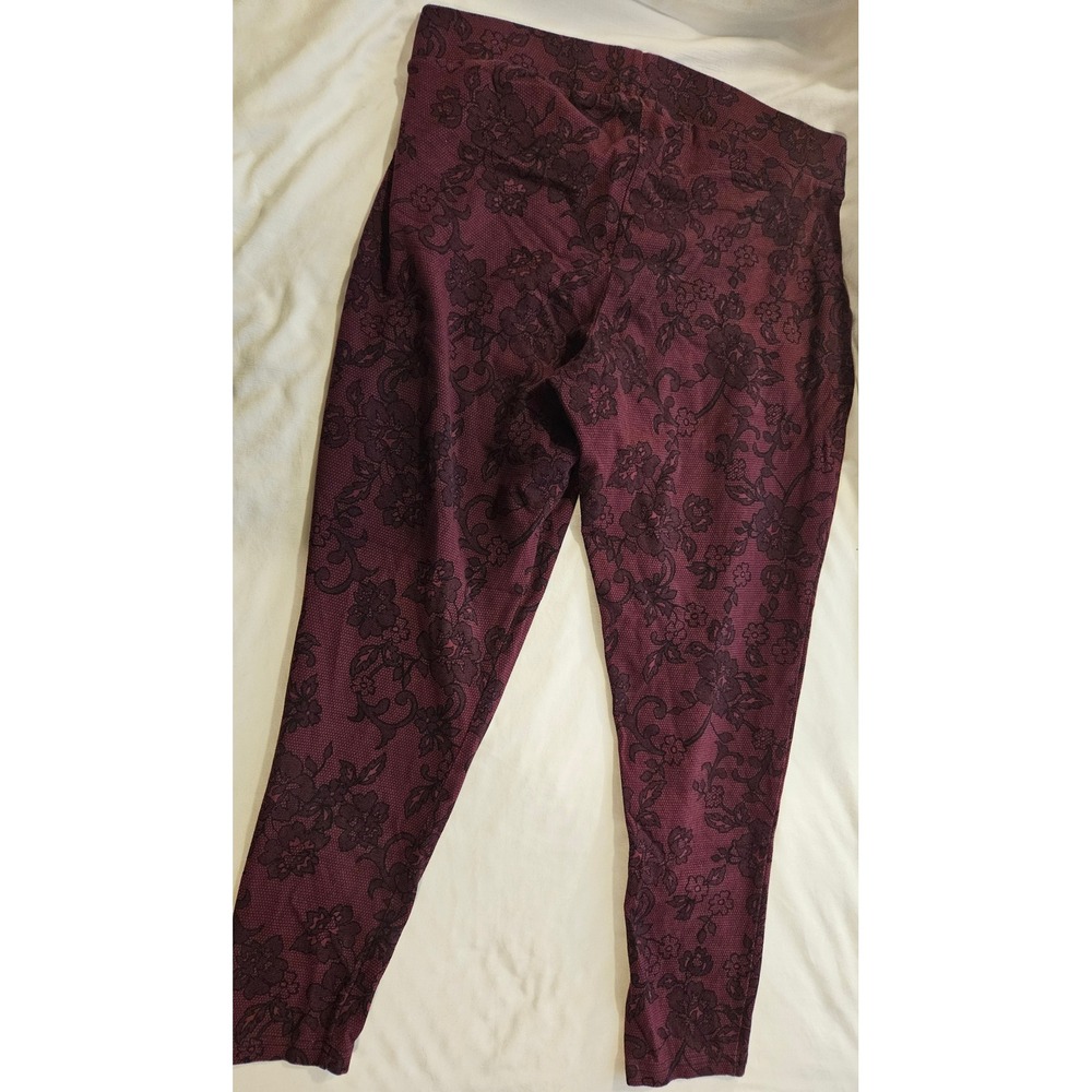 Torrid Bundle 2 Lot of 2 Pairs Floral Leggings Womens Plus Size 2 2X Comfy Cozy - Picture 6 of 10